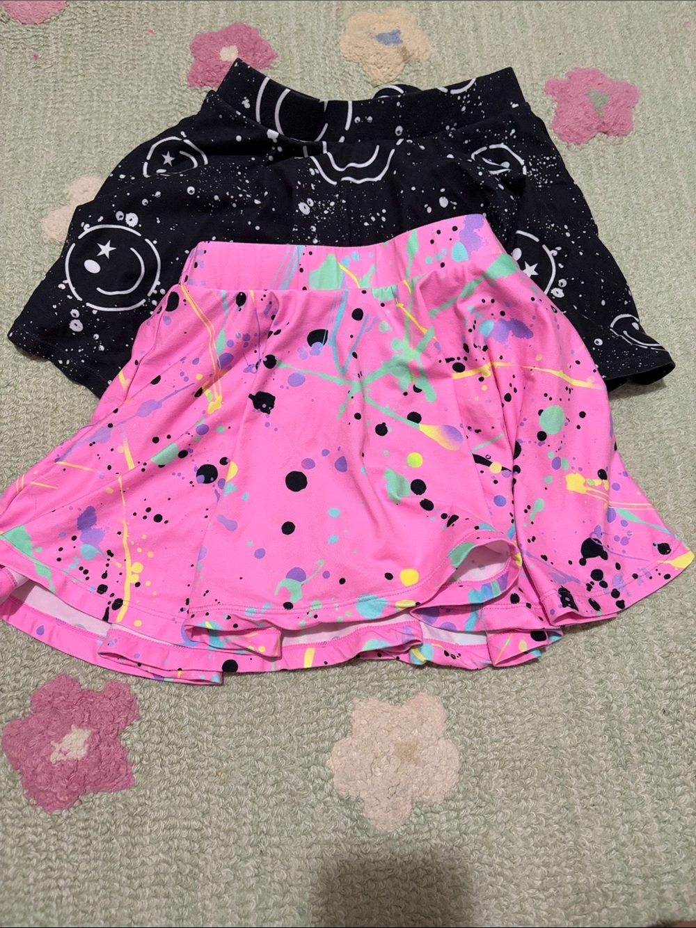 Girls’ PixieLane Painted Splash And Smiley Face Skort Bundle
